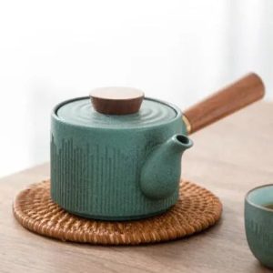 Théière Kyusu en céramique turquoise 150ML