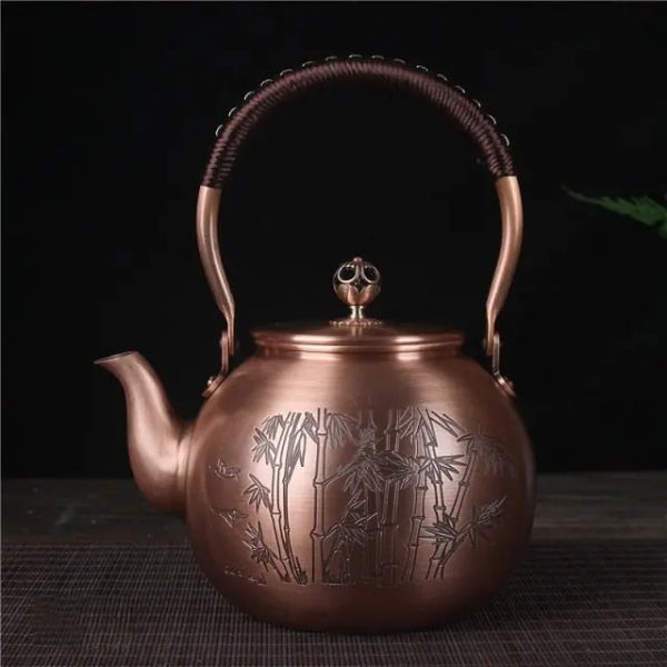 Théière Chinoise en Cuivre Ronde 1.5L