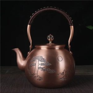 Théière Chinoise Ronde en Cuivre 1.5L