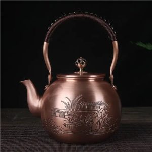 Théière Chinoise Ronde en Cuivre 1.5L