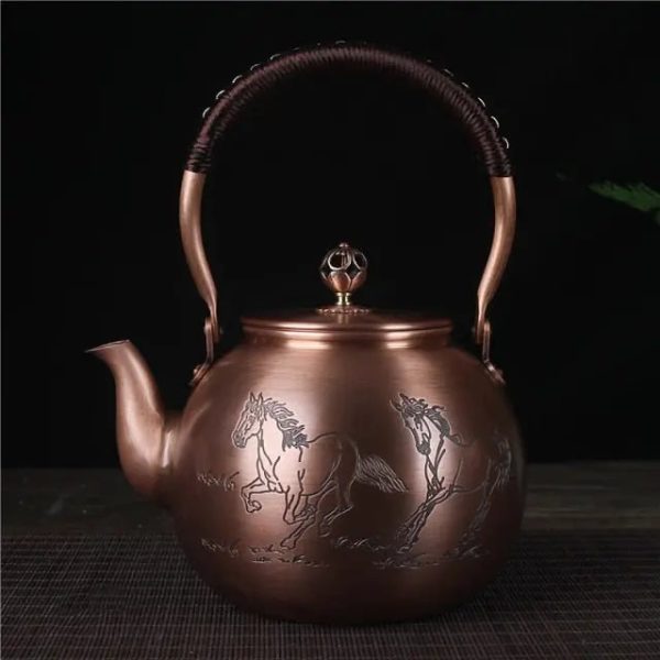 Théière Chinoise Ronde en Cuivre 1.5L