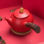 Théière Chinoise Kyusu Rouge en céramique 240ML