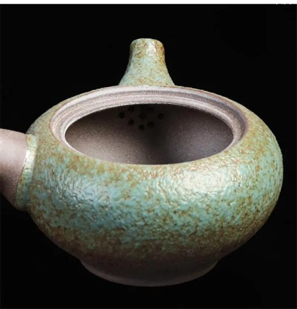 Théière en céramique grès, design vintage, capacité 210ML