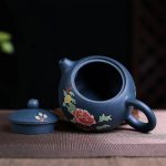 Théière Yixing en argile, design fleuri, 230ML