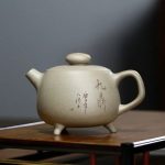 Théière Yixing verte claire en argile 200ML