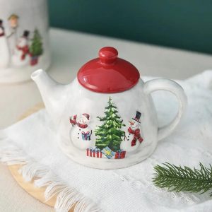 Accessoire de Noël : théière joyeuse 550ml