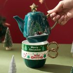 Théière décorative pour les fêtes de Noël