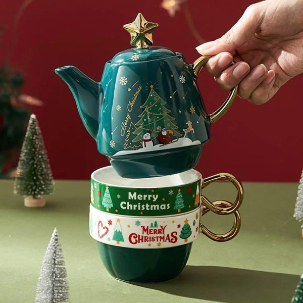 Théière décorative pour les fêtes de Noël