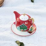 Théière design festif pour célébrer Noël