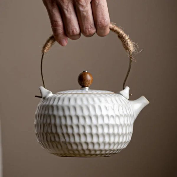 Théière en Céramique Blanche 400ml