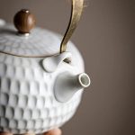 Théière 400ml, céramique blanche, pour infusion