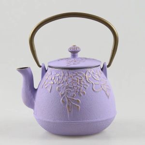 Théière en Fonte Japonaise avec Fleurs 1L
