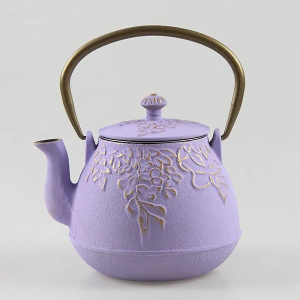 Théière en Fonte Japonaise avec Fleurs 1L
