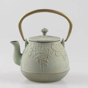 Théière en Fonte 1L au design floral japonais