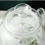 Théière en verre élégante, capacité 1.4L, design pratique