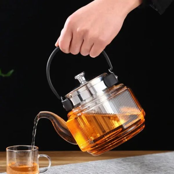Théière en verre élégante 800ml pour infusion