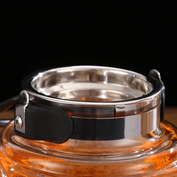 Théière classique 800ml en verre avec anse noire