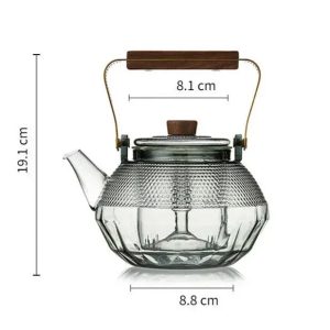 Théière en verre moderne pour infuser le thé
