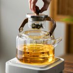 Théière en Verre 1.3L, design Chinois élégant