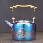 Théière en verre coloré océan 1L