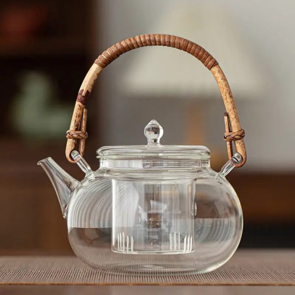 Théière en verre coloré, capacité 1L