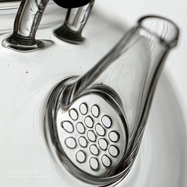 Théière colorée en verre pour servir le thé