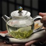 Théière en verre vintage 200ml avec couvercle