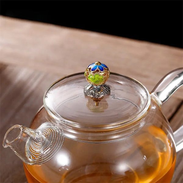 Théière en verre design rétro 200ml