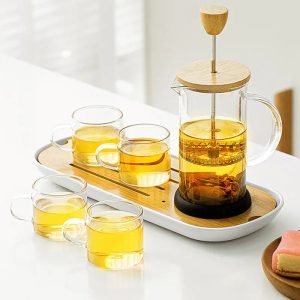 Théière en verre 600ML avec infuseur intégré