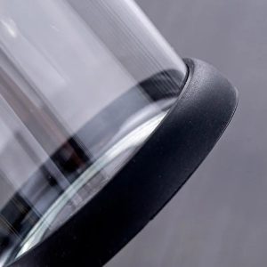 Théière élégante en verre pour infusion à pression