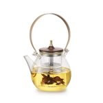Théière élégante en verre pour infuser