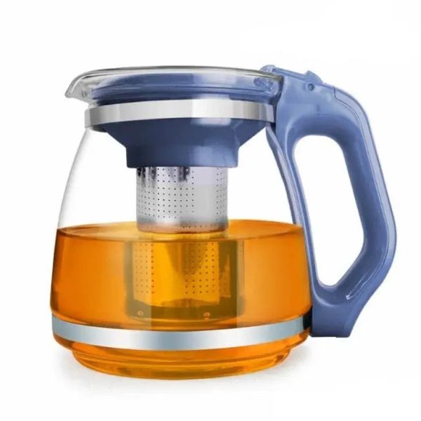 Théière familiale en verre, design élégant