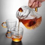Théière en verre granulée 450ML - design élégant et pratique
