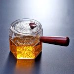 Théière en verre martelé 500ML, élégance et fonctionnalité