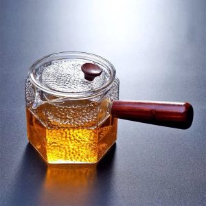 Théière en verre martelé 500ML, élégance et fonctionnalité