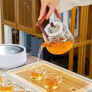 Théière en verre élégante 1L, design moderne