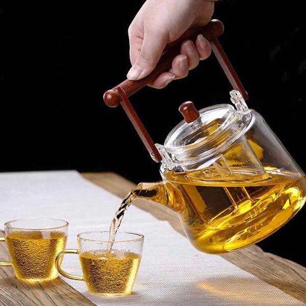 Théière en verre 1L, idéale pour le thé