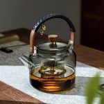 Théière en verre 1L au design vintage