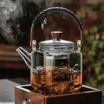 Théière en verre élégante et fonctionnelle 1L