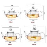 Théière en verre 1L avec infuseur intégré pour un thé parfait