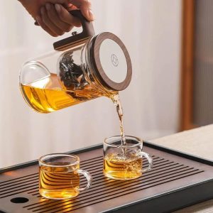 Théière en verre élégante pour une expérience de thé