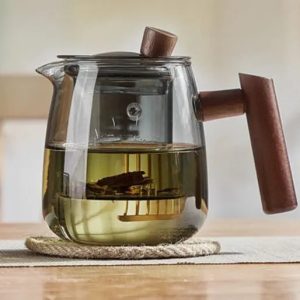 Théière en verre teinté 480ML élégante et pratique