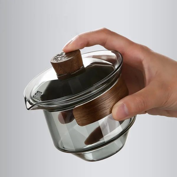 Théière Gaiwan en Verre Luxueuse 230ML