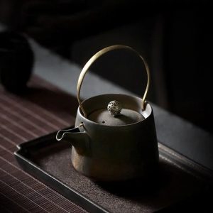 Théière japonaise ancienne en céramique 210ml
