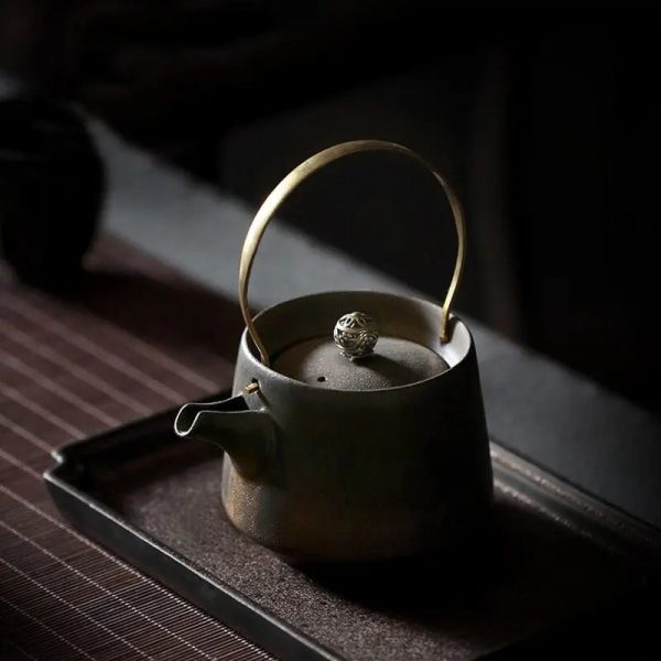 Théière japonaise ancienne en céramique 210ml