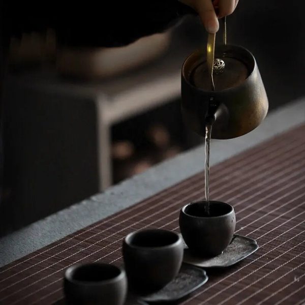 Théière japonaise en céramique, 210ml, design traditionnel