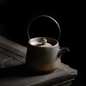 Théière en céramique, style japonais, capacité 210ml