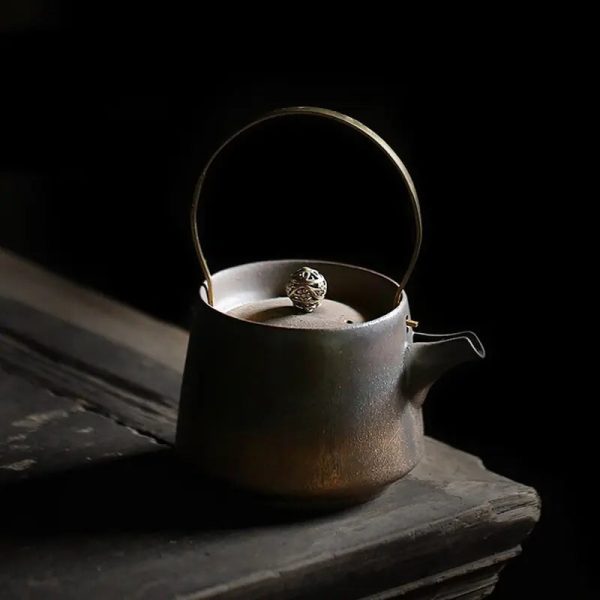 Théière en céramique, style japonais, capacité 210ml