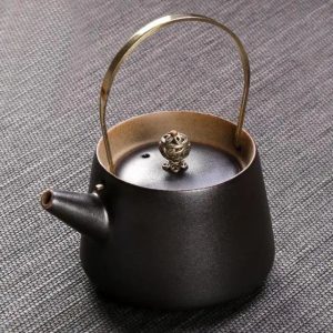 Théière Japonaise en Céramique Noir 210ML