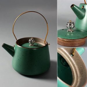 Théière en céramique artisanale, 210ML, style japonais